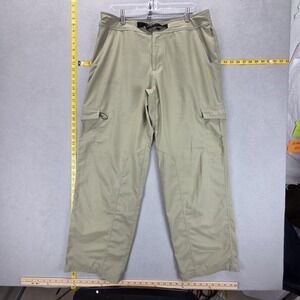 Level Six Pants Mens 34x31 Green Cargo Polyester Adjustable Waist Outdoor